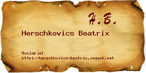 Herschkovics Beatrix névjegykártya